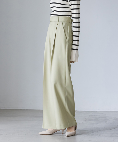 NOBLE トリコチンベアトップパンツ　ネイビー　38 NOBLE トリコチンベアトップパンツ ネイビー 38 トリコチンベア