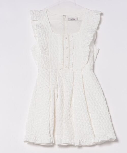 Ank Rouge（アンクルージュ）の「ふくれジャガードJSK（ジャンパースカート・レディース・ホワイト/ブラック/ピンク・M）」の13枚目の写真