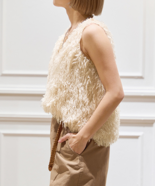 IENA LA BOUCLE フェザーヤーンベスト