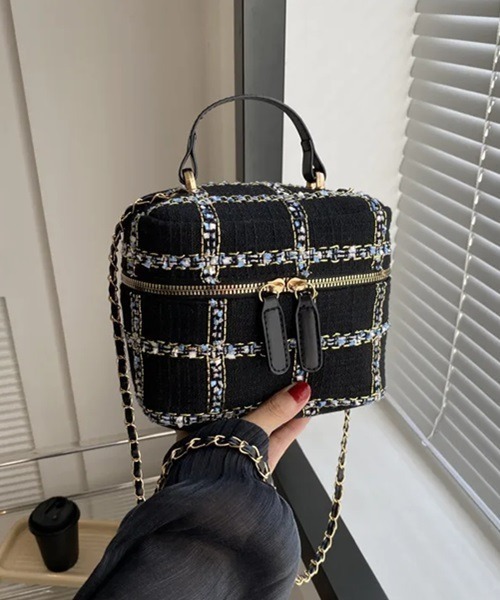 H.TOKYO（エイチトウキョウ）の「ツイード 2WAYバニティバッグ（ハンドバッグ・レディース・ホワイト/ブラック・FREE）」の12枚目の写真