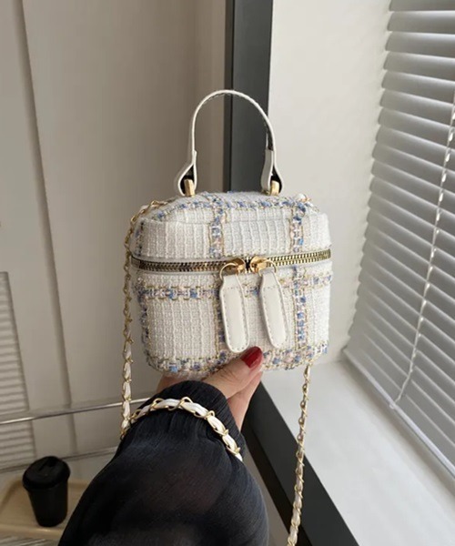 H.TOKYO（エイチトウキョウ）の「ツイード 2WAYバニティバッグ（ハンドバッグ・レディース・ホワイト/ブラック・FREE）」の7枚目の写真