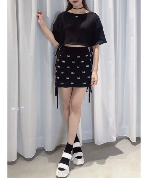 EATME（イートミー）の「EMロゴニットスカート（セットアップ可能）（スカート・レディース・ブラック/ピンク/グリーン・FREE）」の15枚目の写真