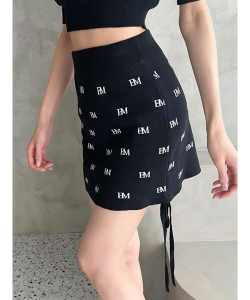 セール】EMロゴニットスカート（セットアップ可能）（スカート