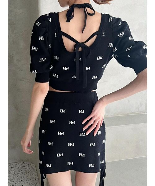 セール】EMロゴニットスカート（セットアップ可能）（スカート