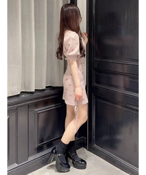 EATME（イートミー）の「EMロゴニットスカート（セットアップ可能）（スカート・レディース・ブラック/ピンク/グリーン・FREE）」の6枚目の写真