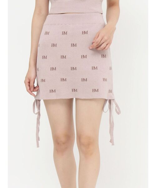 セール】EMロゴニットスカート（セットアップ可能）（スカート