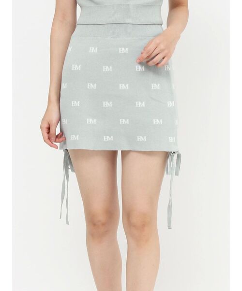 セール】EMロゴニットスカート（セットアップ可能）（スカート