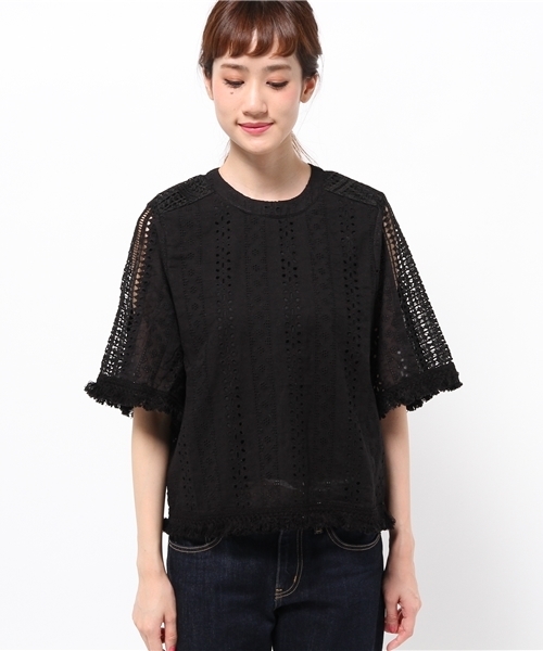 Chico（チコ）の「【who's who Chico】総レースフリンジ付きプルオーバー（シャツ/ブラウス・レディース・アイボリー/カーキ/ブラック/ホワイト・FREE）」の13枚目の写真