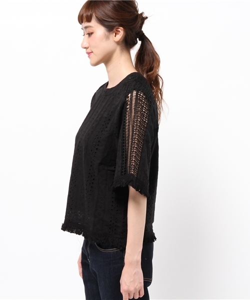 Chico（チコ）の「【who's who Chico】総レースフリンジ付きプルオーバー（シャツ/ブラウス・レディース・アイボリー/カーキ/ブラック/ホワイト・FREE）」の10枚目の写真