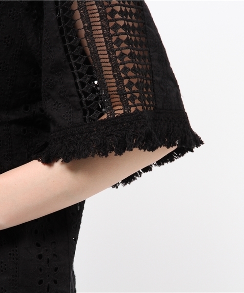 Chico（チコ）の「【who's who Chico】総レースフリンジ付きプルオーバー（シャツ/ブラウス・レディース・アイボリー/カーキ/ブラック/ホワイト・FREE）」の15枚目の写真