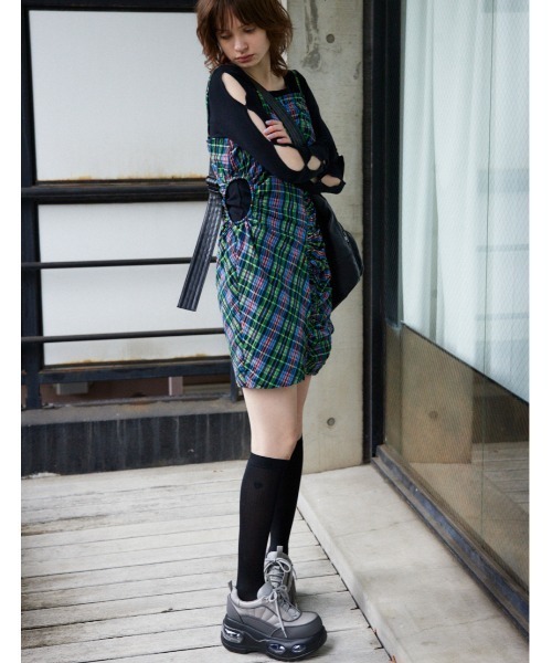 セール】CUT OUT GATHER CAMI OP カット アウト ギャザー キャミ