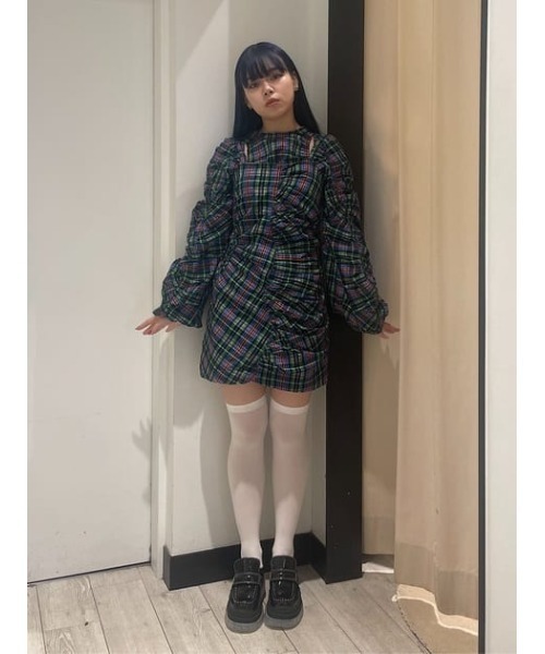 SLY カットアウトガーター ワンピース M/BLK