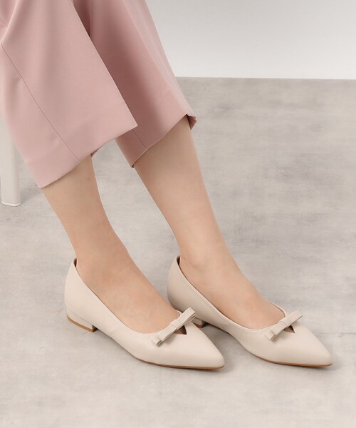 index（インデックス）の「◆【クッション中敷き/2cmヒール】リボンフラットパンプス（パンプス・レディース・オフホワイト/ベージュ系/ブラック系・01/02/03）」の7枚目の写真