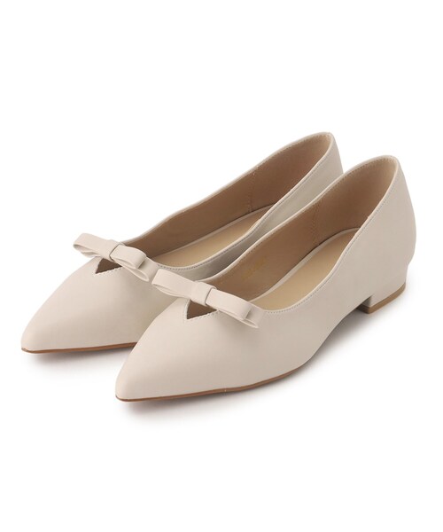 index（インデックス）の「◆【クッション中敷き/2cmヒール】リボンフラットパンプス（パンプス・レディース・オフホワイト/ベージュ系/ブラック系・01/02/03）」の9枚目の写真