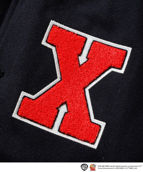 XLARGE(エクストララージ)の「XLARGExTOM AND JERRY VARSITY JACKET(スタジャン・メンズ・ブラック・SMALL/X-LARGE/MEDIUM/LARGE)」の13枚目の写真