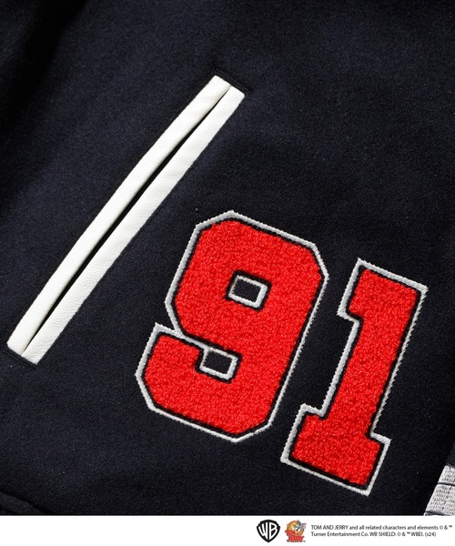 XLARGE(エクストララージ)の「XLARGExTOM AND JERRY VARSITY JACKET(スタジャン・メンズ・ブラック・SMALL/X-LARGE/MEDIUM/LARGE)」の11枚目の写真