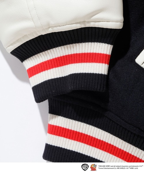 XLARGE(エクストララージ)の「XLARGExTOM AND JERRY VARSITY JACKET(スタジャン・メンズ・ブラック・SMALL/X-LARGE/MEDIUM/LARGE)」の12枚目の写真