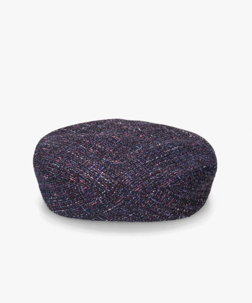 Chapeau d' O(シャポードオー)の「Chapeau d' O Summer Tweed Beret / シャポードオー(ハンチング/ベレー帽・レディース・ブルー/ネイビー・M/57.5cm)」の4枚目の写真