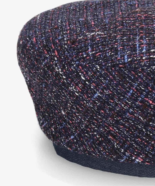 Chapeau d' O(シャポードオー)の「Chapeau d' O Summer Tweed Beret / シャポードオー(ハンチング/ベレー帽・レディース・ブルー/ネイビー・M/57.5cm)」の6枚目の写真