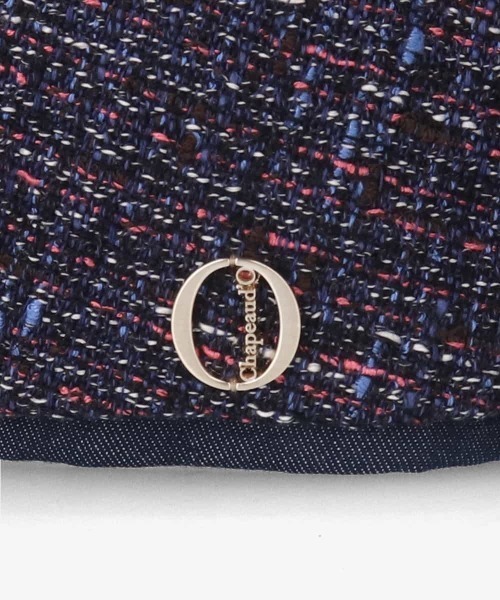 Chapeau d' O(シャポードオー)の「Chapeau d' O Summer Tweed Beret / シャポードオー(ハンチング/ベレー帽・レディース・ブルー/ネイビー・M/57.5cm)」の7枚目の写真