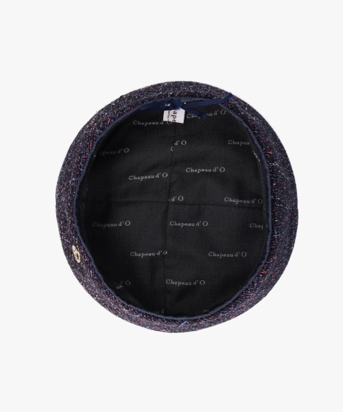 Chapeau d' O(シャポードオー)の「Chapeau d' O Summer Tweed Beret / シャポードオー(ハンチング/ベレー帽・レディース・ブルー/ネイビー・M/57.5cm)」の8枚目の写真