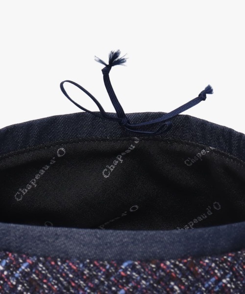 Chapeau d' O(シャポードオー)の「Chapeau d' O Summer Tweed Beret / シャポードオー(ハンチング/ベレー帽・レディース・ブルー/ネイビー・M/57.5cm)」の10枚目の写真