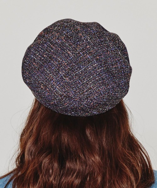 Chapeau d' O(シャポードオー)の「Chapeau d' O Summer Tweed Beret / シャポードオー(ハンチング/ベレー帽・レディース・ブルー/ネイビー・M/57.5cm)」の14枚目の写真