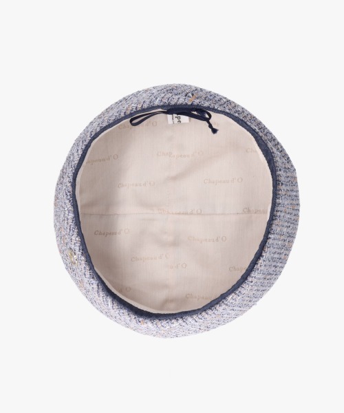 Chapeau d' O(シャポードオー)の「Chapeau d' O Summer Tweed Beret / シャポードオー(ハンチング/ベレー帽・レディース・ブルー/ネイビー・M/57.5cm)」の16枚目の写真