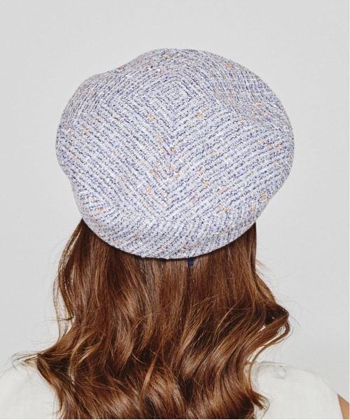 Chapeau d' O(シャポードオー)の「Chapeau d' O Summer Tweed Beret / シャポードオー(ハンチング/ベレー帽・レディース・ブルー/ネイビー・M/57.5cm)」の20枚目の写真