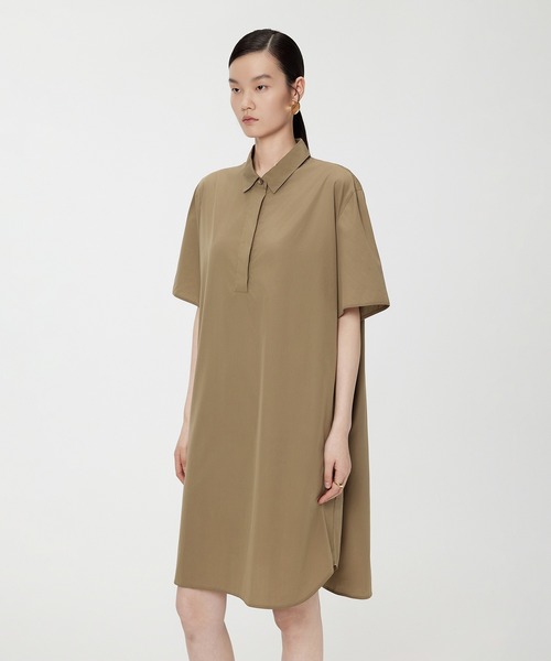 JNBY（ジェーエヌビーワイ）の「Versatile A-Line Shirt Dress（シャツワンピース・レディース・ブラック/ベージュ・38/36）」の15枚目の写真