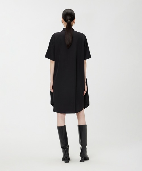 JNBY（ジェーエヌビーワイ）の「Versatile A-Line Shirt Dress（シャツワンピース・レディース・ブラック/ベージュ・38/36）」の6枚目の写真