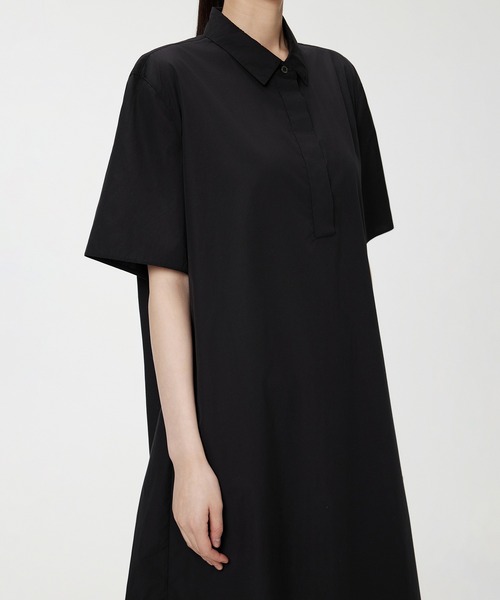 JNBY（ジェーエヌビーワイ）の「Versatile A-Line Shirt Dress（シャツワンピース・レディース・ブラック/ベージュ・38/36）」の7枚目の写真