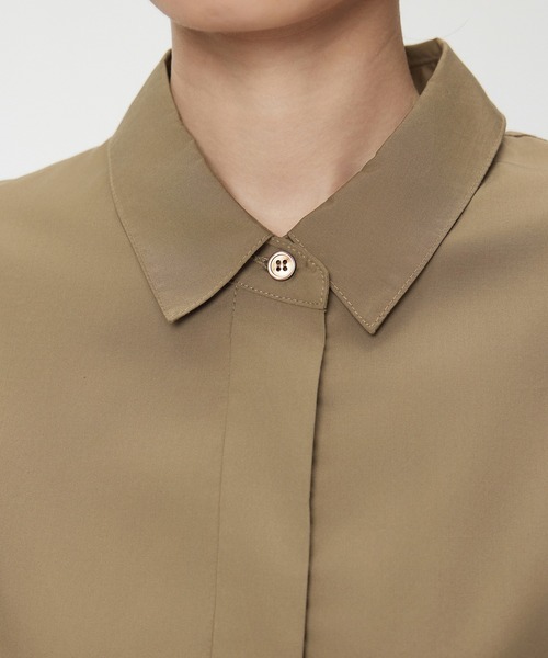 JNBY（ジェーエヌビーワイ）の「Versatile A-Line Shirt Dress（シャツワンピース・レディース・ブラック/ベージュ・38/36）」の19枚目の写真