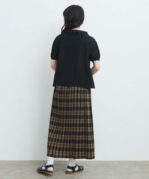 bulle de savon（ビュルデサボン）の「△ポリエステル ツイルチェック  