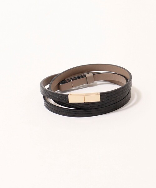 NOLLEY’S Sophi（ノーリーズソフィ）の「スライドフリーベルト（ベルト・レディース・ベージュ/ブラック/オフホワイト/ライトグレー・FREE）」の7枚目の写真