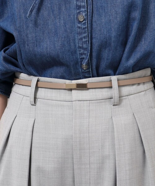 NOLLEY’S Sophi（ノーリーズソフィ）の「スライドフリーベルト（ベルト・レディース・ベージュ/ブラック/オフホワイト/ライトグレー・FREE）」の14枚目の写真