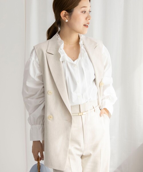 NOLLEY’S Sophi（ノーリーズソフィ）の「スライドフリーベルト（ベルト・レディース・ベージュ/ブラック/オフホワイト/ライトグレー・FREE）」の22枚目の写真