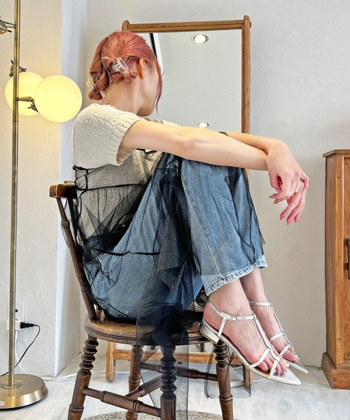 attagirl(アタガール)の「ポインテッドトゥストラップサンダル(パンプス・レディース・ブラック/シルバー/ホワイト・S/M/L/LL)」の9枚目の写真