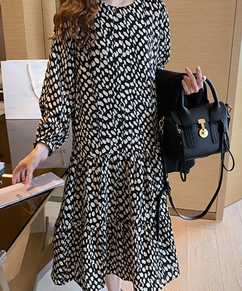 Miniministore(ミニミニストア)の「ワンピース ドット柄(ワンピース・レディース・ブラック・M/XL/L)」の1枚目の写真