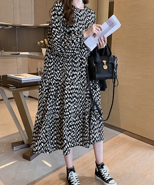 Miniministore(ミニミニストア)の「ワンピース ドット柄(ワンピース・レディース・ブラック・M/XL/L)」の2枚目の写真