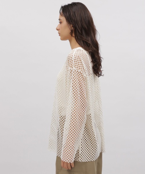 LAKOLE（ラコレ）の「カットメッシュプルオーバー / 106403（Tシャツ/カットソー・レディース・アイボリー/ライトグリーン/オレンジ/ブラック・MEDIUM/SMALL）」の10枚目の写真