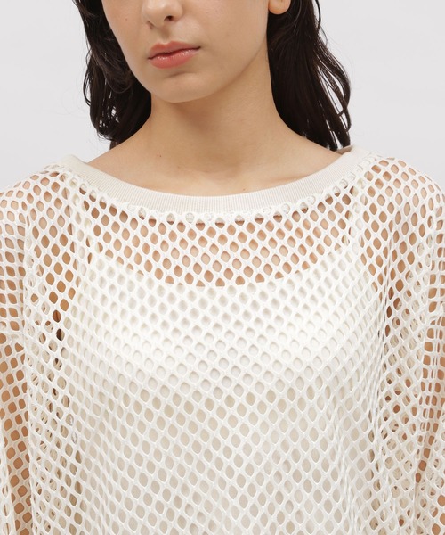 LAKOLE（ラコレ）の「カットメッシュプルオーバー / 106403（Tシャツ/カットソー・レディース・アイボリー/ライトグリーン/オレンジ/ブラック・MEDIUM/SMALL）」の12枚目の写真