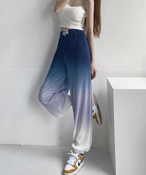 i-dare(アイディア)の「【i-dare】グラデーションプリーツパンツ(その他パンツ・レディース・ブラック/ブルー・SMALL/MEDIUM/LARGE)」の4枚目の写真
