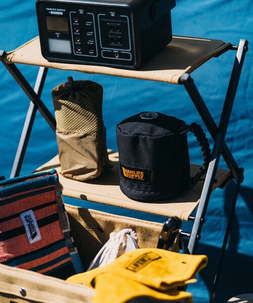 FREAK'S STORE（フリークスストア）の「VANLIFE SUPPLY BY FREAK'S STORE/ヴァンライフサプライ バイ フリークスストア フォールディングラック（収納グッズ・メンズ・ベージュ/オリーブ/ブラック・ONE SIZE）」の5枚目の写真