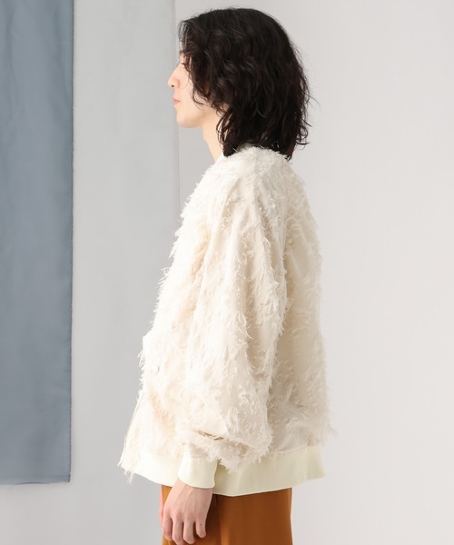 HARE（ハレ）の「カットジャガードブルゾン(HARE)（ブルゾン・メンズ・ホワイト/ブラック・FREE）」の9枚目の写真