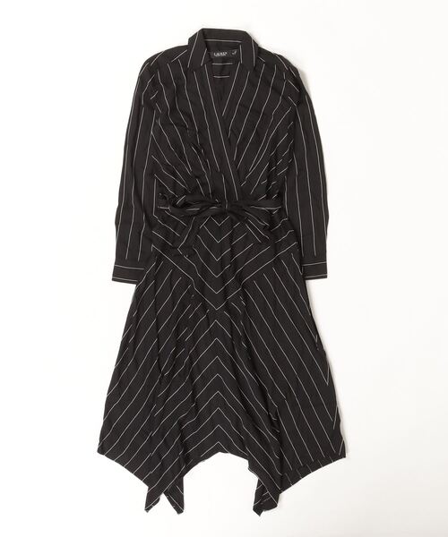 【RALPH LAUREN】サープリス セルフタイ 膝下丈 Aライン ドレス LAUREN RALPH LAUREN（ローレン ラルフ ローレン）の「ピン