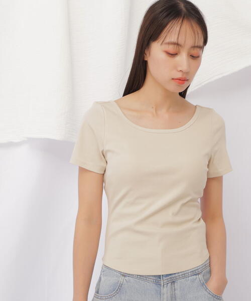 JILL by JILL STUART（ジルバイジルスチュアート）の「◇《JILL by BASIC》カップ付きTシャツ（Tシャツ/カットソー・レディース・ベージュ/ホワイト/グレー系その他・FREE）」の16枚目の写真