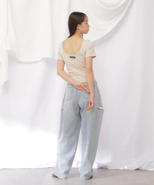 tシャツ 「JILL by BASIC」カップ付きTシャツ レディース ◇《JILL by BASIC》カップ付きTシャツ（Tシャツ/カットソー