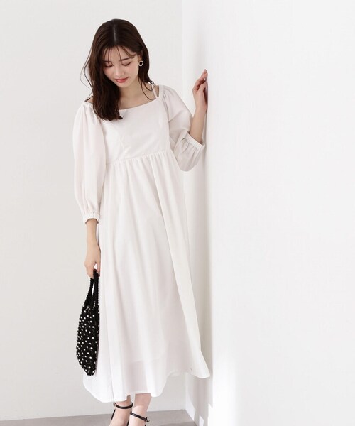 PROPORTION BODY DRESSING(プロポーションボディドレッシング)の「デタッチスリーブワンピース / 1214140415(ワンピース・レディース・ホワイト/ブラック・SMALL/MEDIUM)」の14枚目の写真