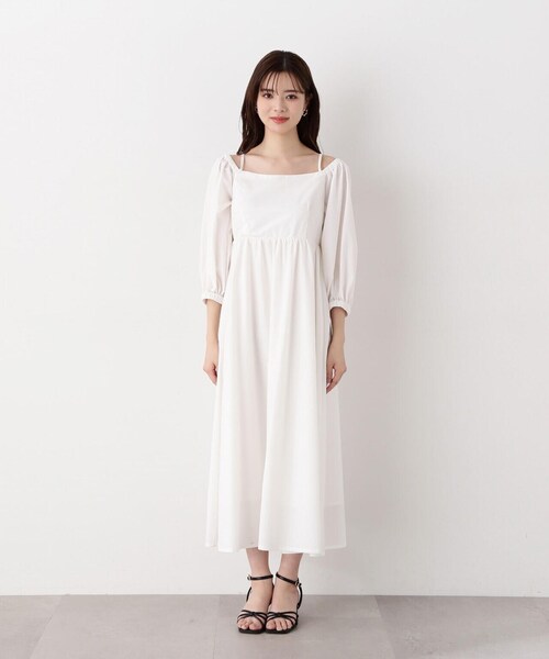 PROPORTION BODY DRESSING(プロポーションボディドレッシング)の「デタッチスリーブワンピース / 1214140415(ワンピース・レディース・ホワイト/ブラック・SMALL/MEDIUM)」の16枚目の写真